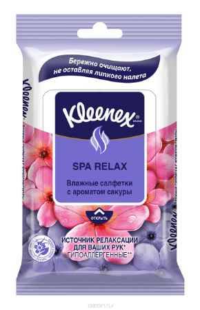 Купить Kleenex Салфетки влажные Спа Релакс 10 шт