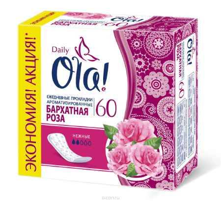 Купить Ola! Daily DEO (Бархатная роза) Прокладки, 60 шт