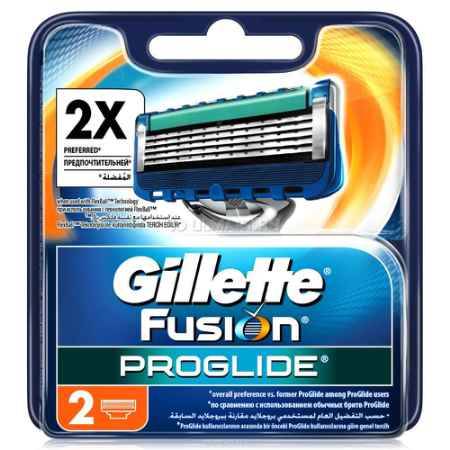 Купить Сменные кассеты для бритья Gillette Fusion ProGlide, 2 шт