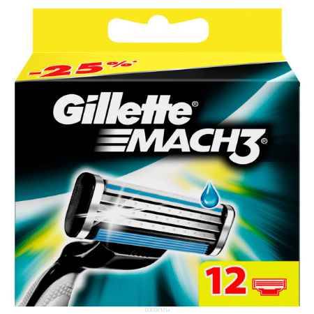 Купить Сменные кассеты для бритья Gillette Mach 3, 12 шт.