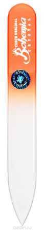 Купить Bohemia Пилочка для ногтей, стеклянная, чехол из мягкого пластика, цвет: оранжевый. cz233-0902в