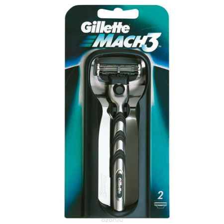 Купить Бритва Gillette Mach 3, 2 сменные кассеты