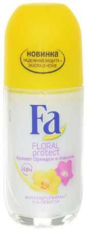 Купить FA Дезодорант роликовый женский Floral Protect Орхидея & Фиалка, 50 мл