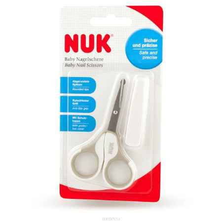 Купить NUK Детские ножницы, цвет: белый, бежевый