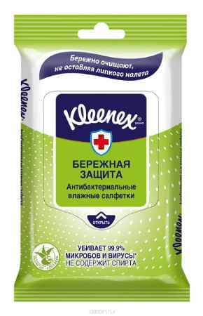 Купить Kleenex Салфетки влажные Антибактриальные 10 шт