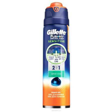 Купить Gillette Гель для бритья Fusion ProGlide Sensitive 2-в-1 Alpine Clean, 170 мл