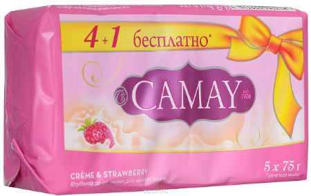 Купить Camay Твердое мыло Клубника со сливками 75 гр