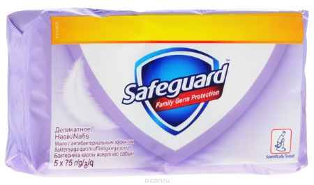 Купить Safeguard Антибактериальное мыло Деликатное, 5 х 75 г