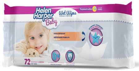 Купить Helen Harper Влажные салфетки детские Baby 72 шт