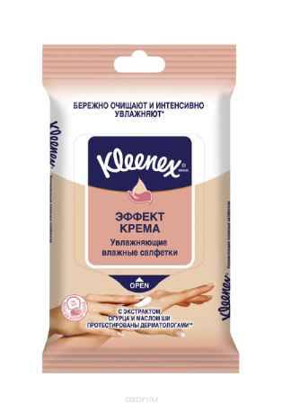 Купить Kleenex Салфетки влажные Эффект Крема 10 шт