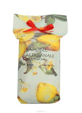 Купить Iteritalia Мыло высококачественное растительное с ароматом лимона в дизайнерской упаковке ручной работы с элементом декора, 200 г