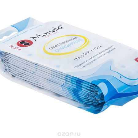 Купить Maneki Салфетки влажные Kaiteki, очищающие с антибактериальным эффектом, в индивидуальной упаковке , 15 шт.
