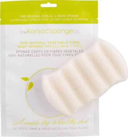 Купить The Konjac Sponge Co Спонж для мытья тела 6 Wave Body - Pure White