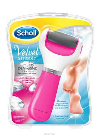 Купить Электрическая роликовая пилка Scholl Velvet Smooth с роликом из бриллиантовой крошки (розовый цвет)